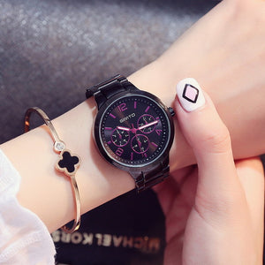 GIMTO Small Brand Rose Gold Women Watch Steel Luxury Ladies Watch Creative Girl Quartz Wristwatch Clock Montre Relogio Feminino