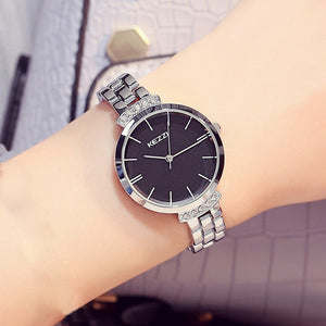 KEZZI Luxury Brand Watches Women Waterproof Stainless Steel Quartz Watch Roman Scale Multi Cutting Surface Mirror Bracelet Watch