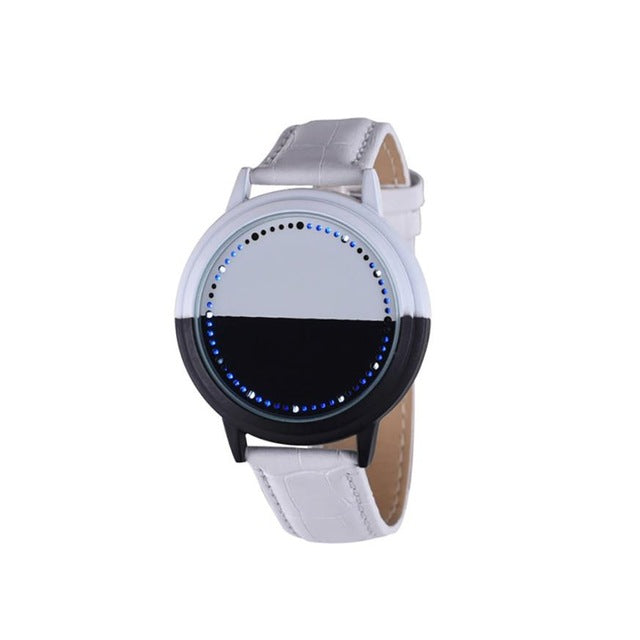 Women Men Watch Simple Waterproof LED Round Big Dial Lovers Watch Smart Electronics Quartz Watches Clock Relogio Feminino